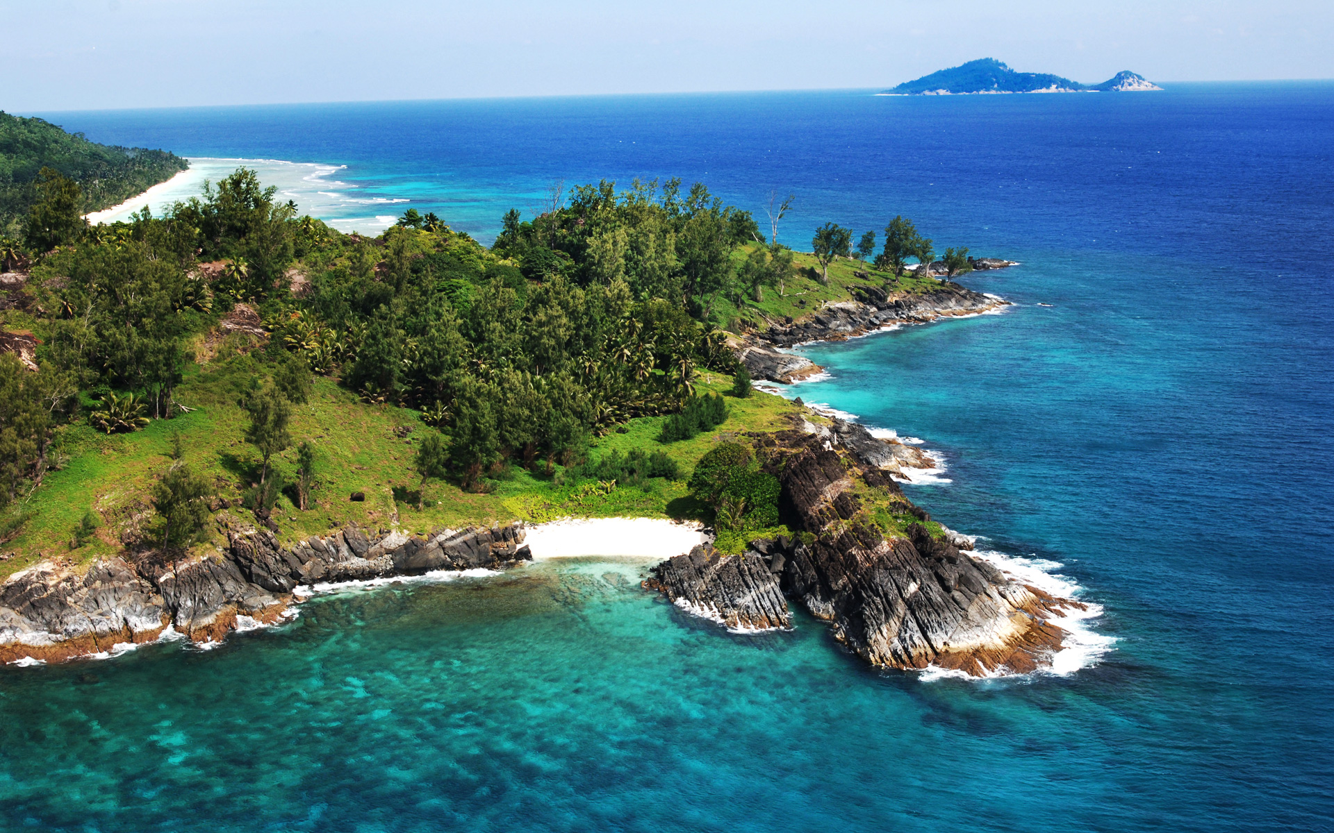 Silhouette Island Seychelles Wallpaper Beach