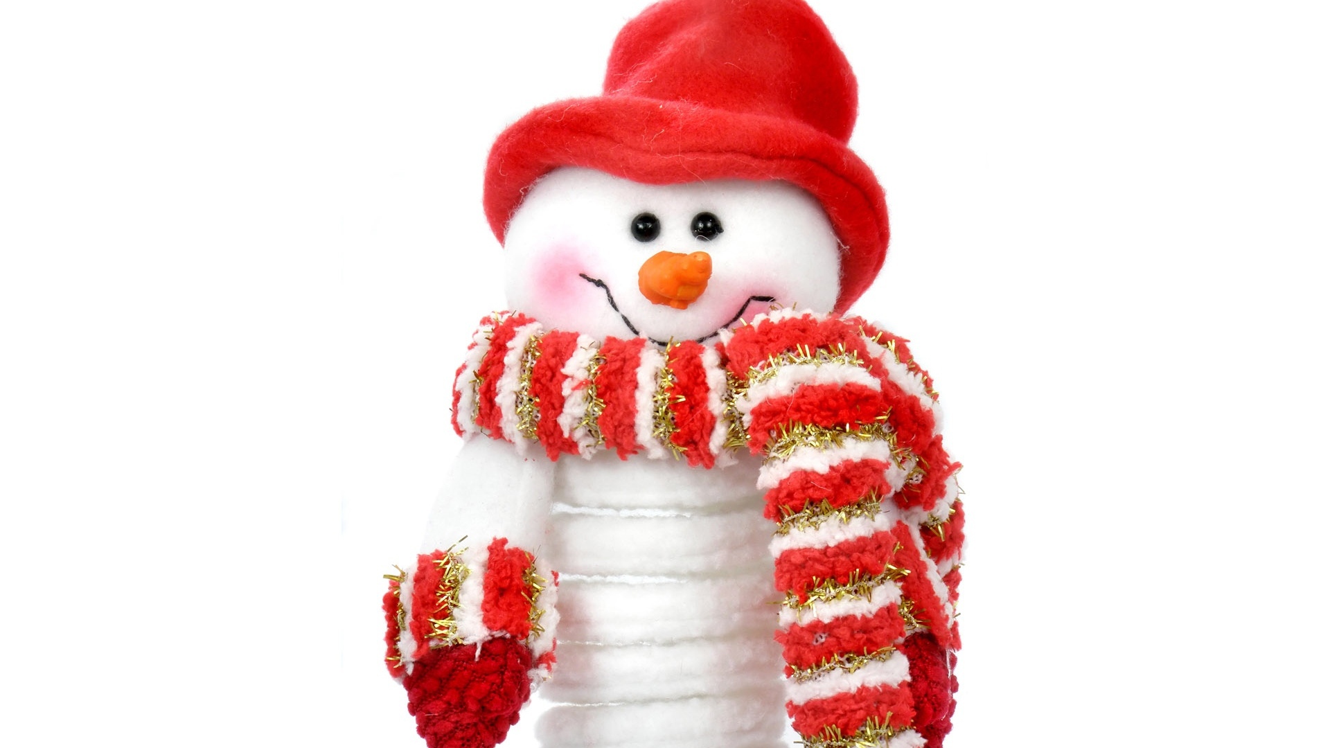 Snowman Made out of Cotton Wallpaper Pin it