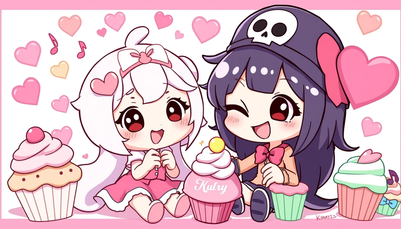 Kuromi And Melody Wallpaper