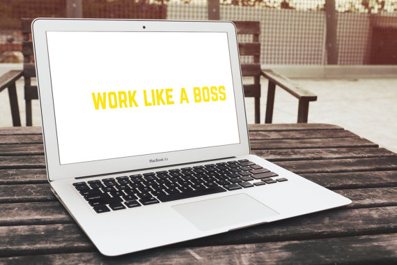  Work Like A Boss   Instant Digital Download   Desktop Wallpaper on