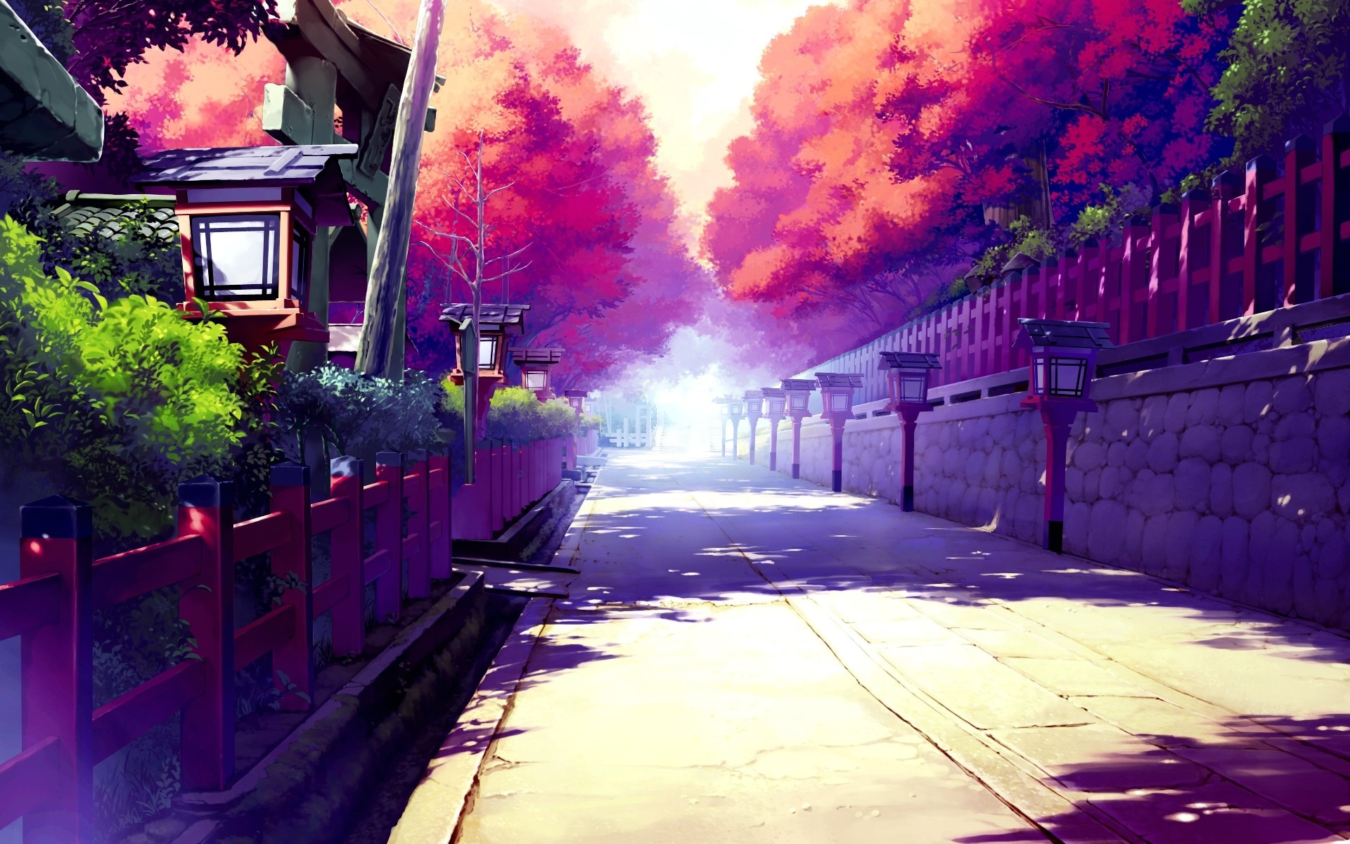 HD 3d Wallpaper Japanese Anime Street Image