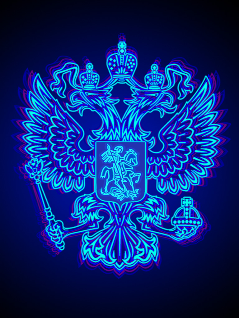 Lock Screen Background For 3d Neon Russian Emblem Live Wallpaper No