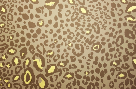 Mocha And Gold Leopard Print Wallpaper Farrow Ball