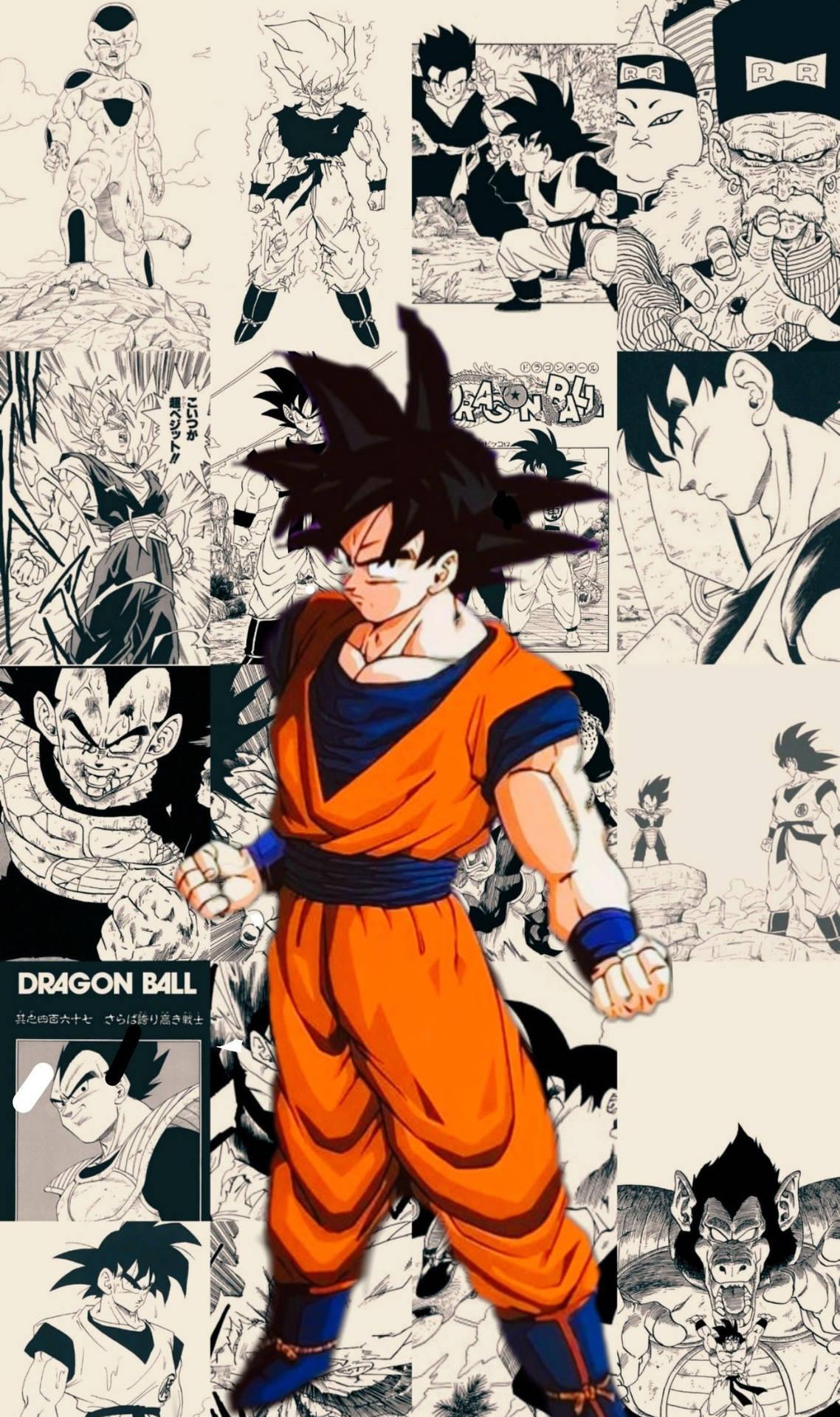 Download Dragon Ball Goku Manga Panel Wallpaper