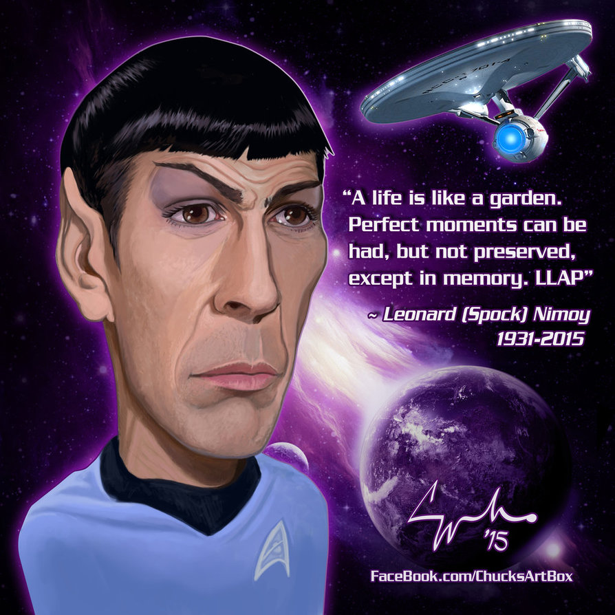 Leonard Spock Nimoy Caricature Llap By Chuckmullins