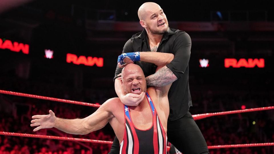 Wwe Wrestlemania Results Baron Corbin Beats Kurt Angle In