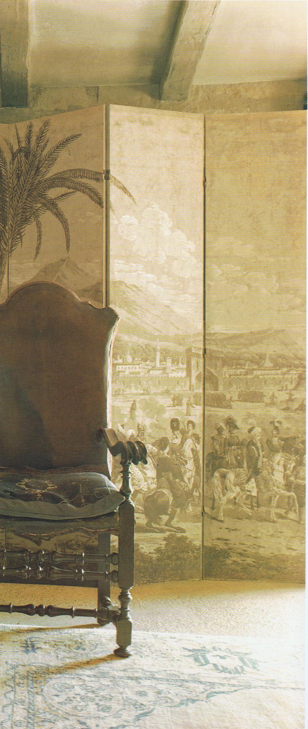 Antique Zuber Wallpaper Screen In Saladino S Study Villa
