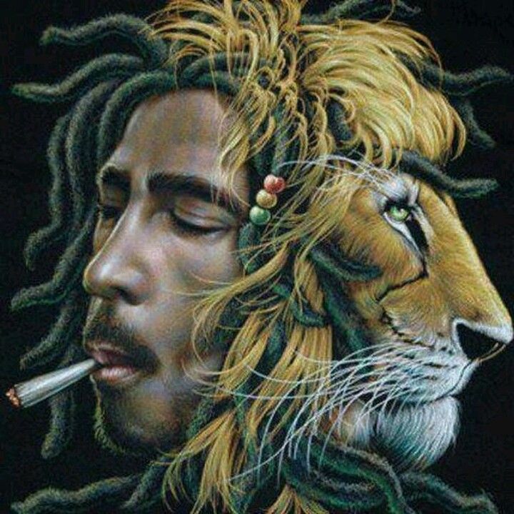 Bob MarleyLion psychedelic Marley Lion Psychedelic Bobs Art 3