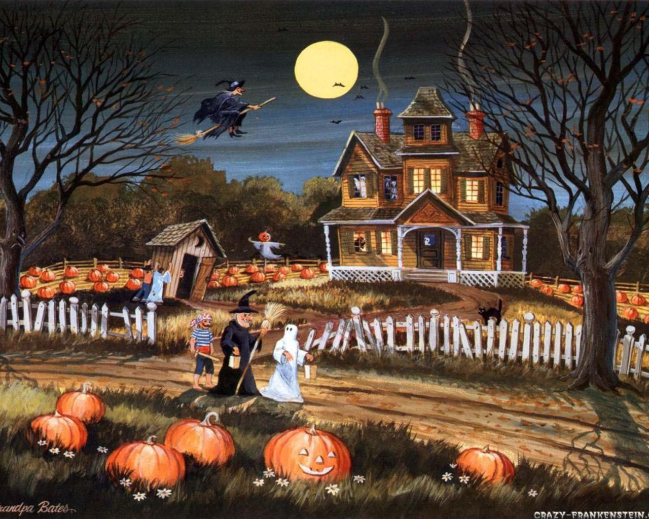 Free download Trick or Treat Halloween Wallpaper 24469771 [1280x1024 ...