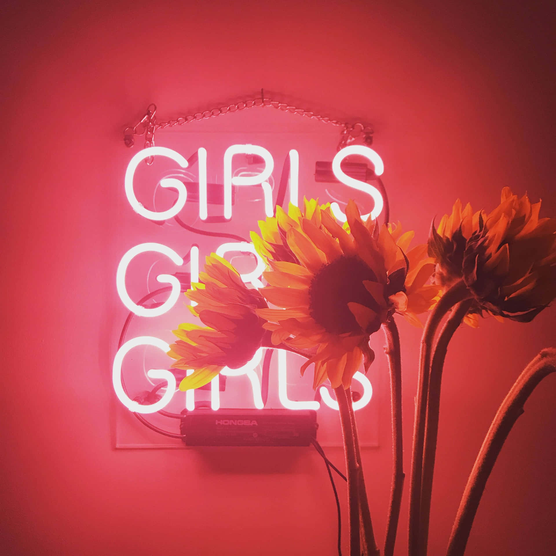 Neon Red Aesthetic Wallpaper