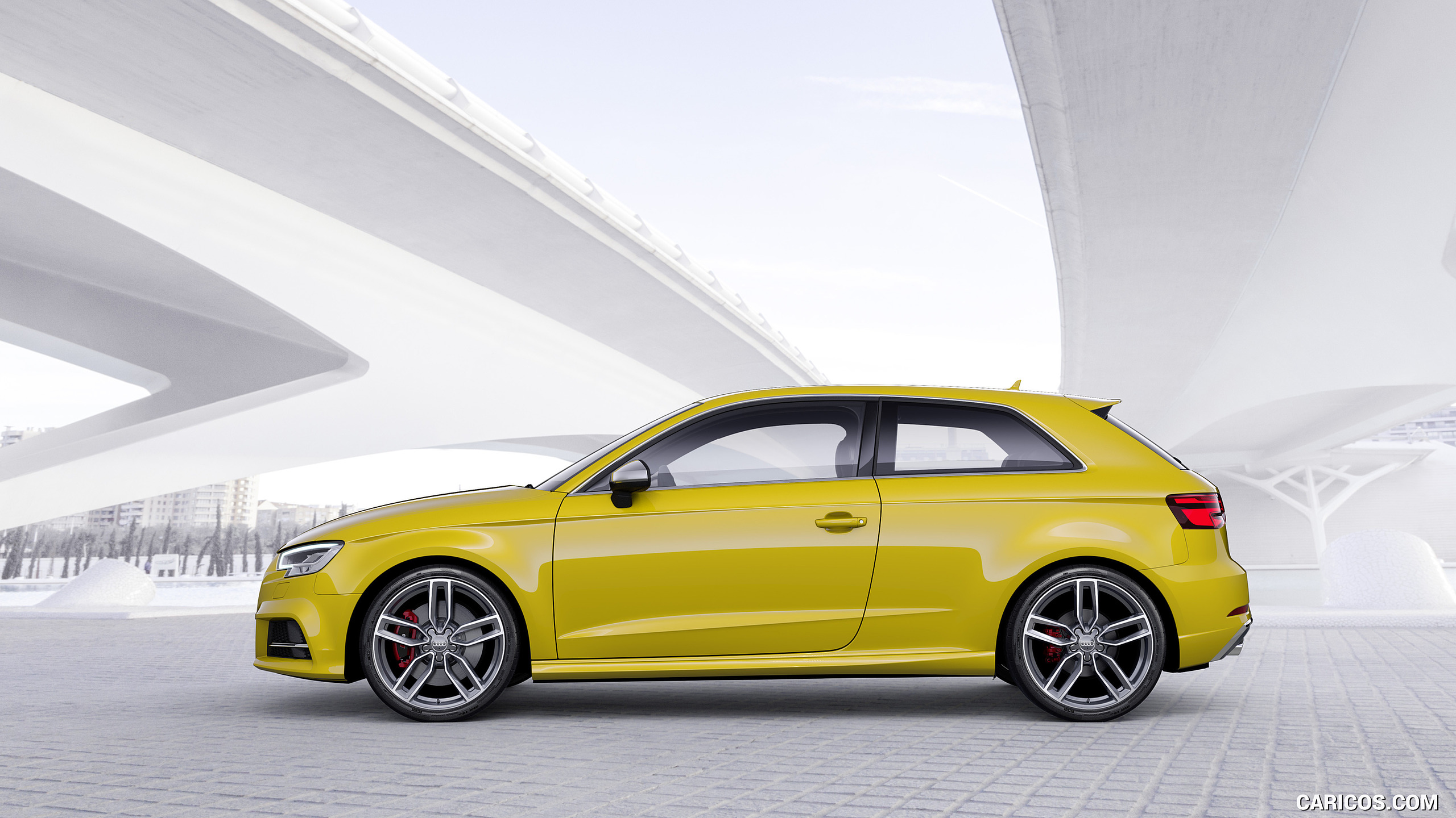Audi S3 Color Vegas Yellow Side HD Wallpaper