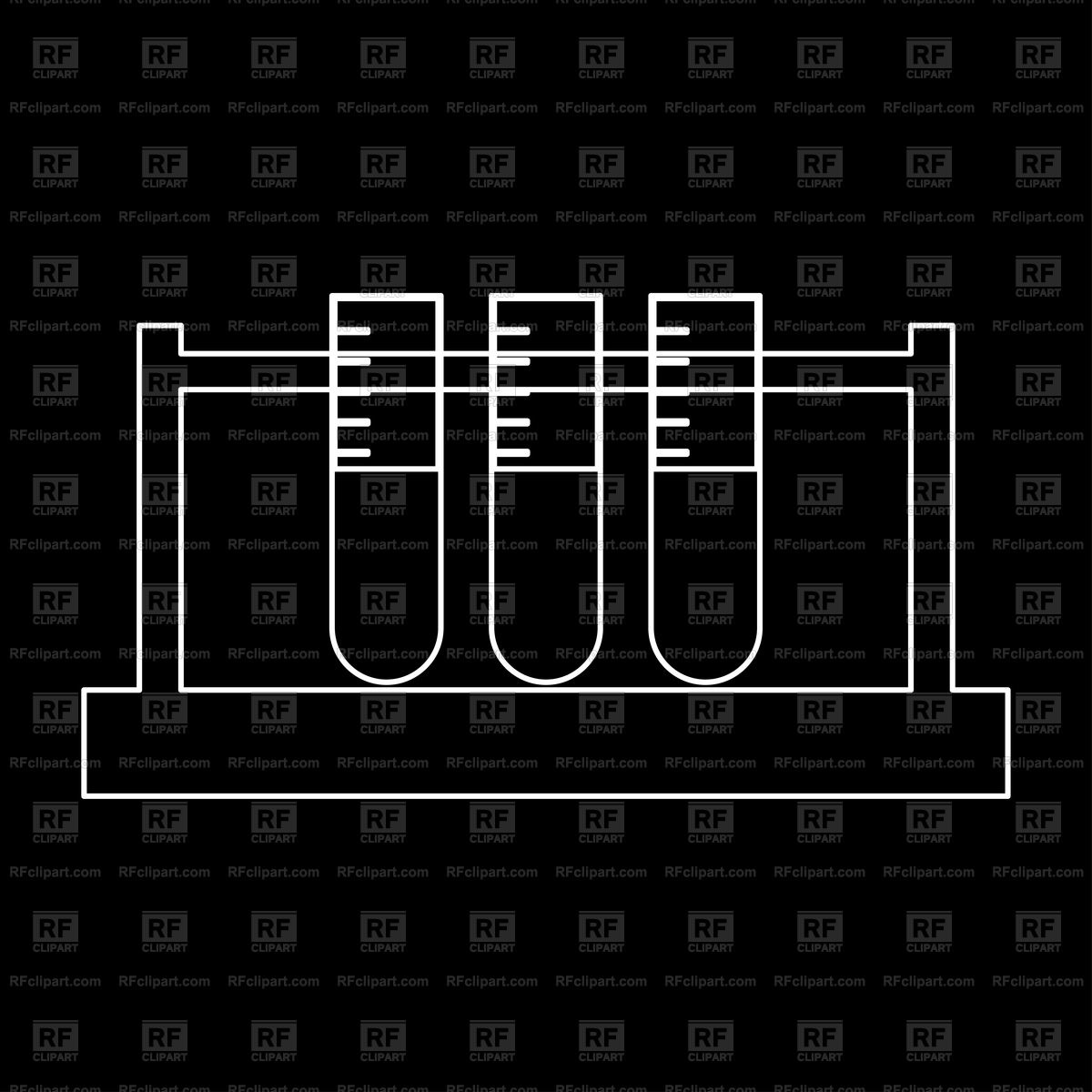 Test Tube On Black Background Vector Stock Image Of Science