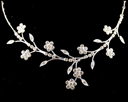 Jewelry Image Silver Flower Necklace Wallpaper And