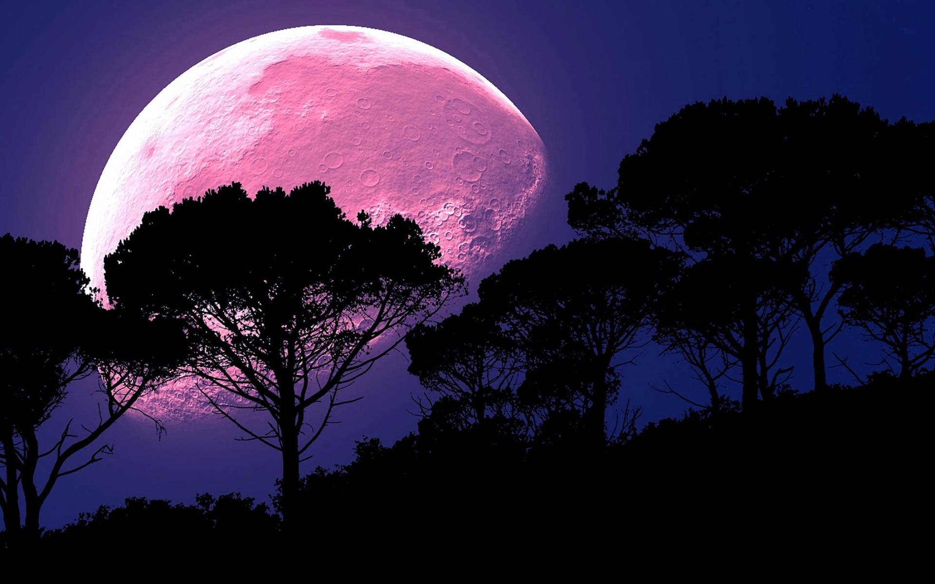 Galaxy Moon Wallpaper