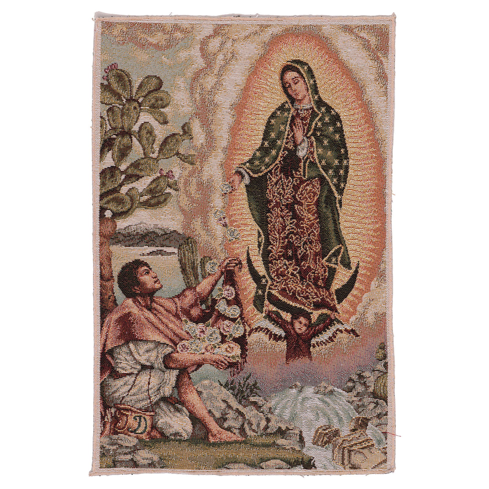 Juan Diego Guadalupe Tapestry With Gold Color Background Online