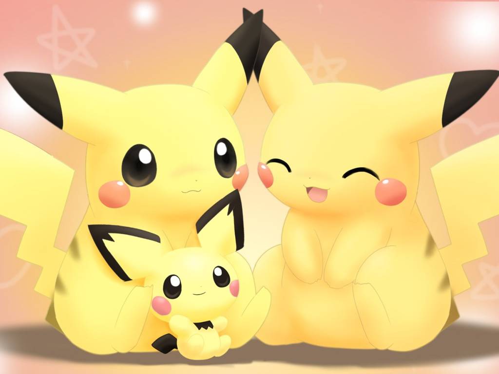 Cute Pikachu Family