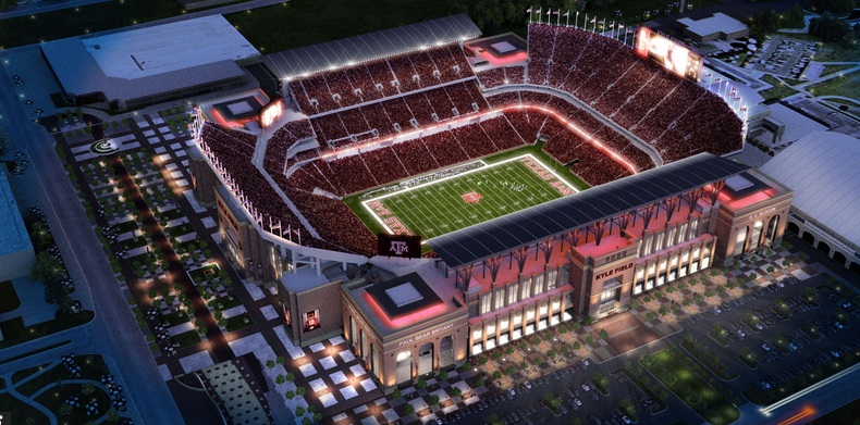 Kyle Field Expansion Texas A M Stadium To Be Biggest In Sec
