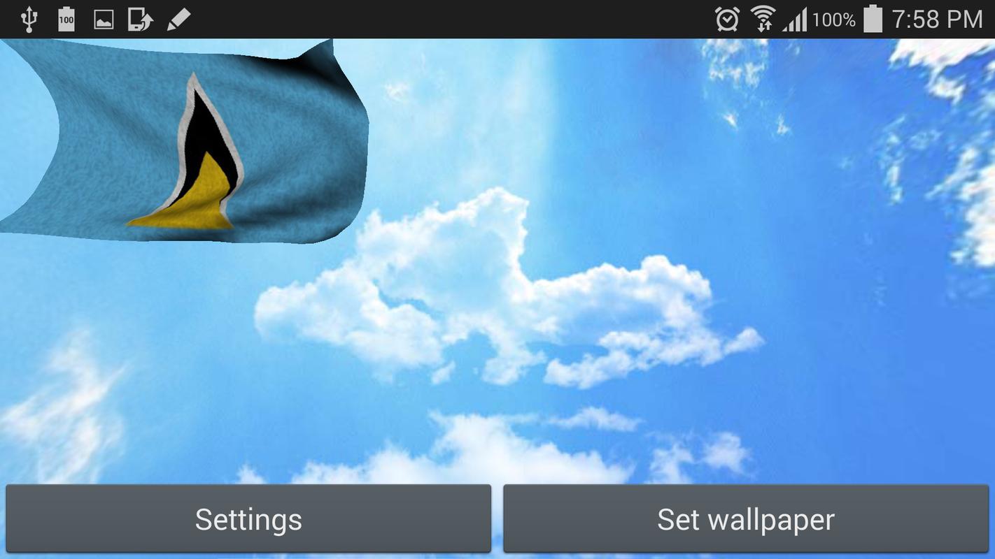 3d Saint Lucia Flag Wallpaper For Android Apk