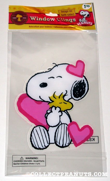 Snoopy Hugging Woodstock With Valentine S Day Hearts Jelz Window Cling
