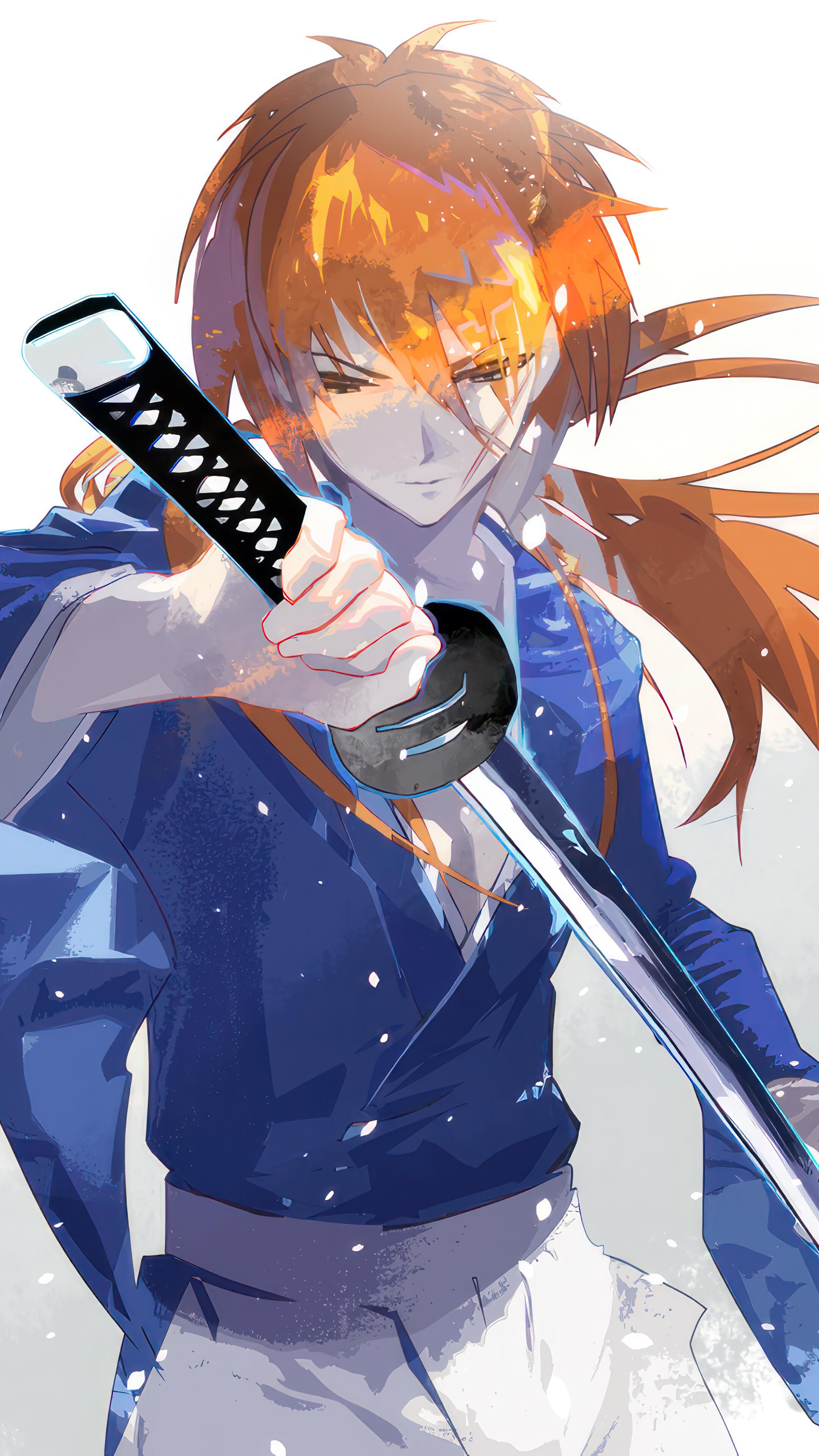 Rurouni Kenshin Kenshin Himura Katana 4K Wallpaper iPhone HD Phone
