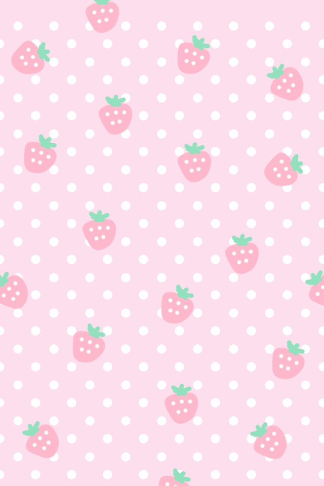 Lol Love Pink Polka Dot Strawberry Wallpaper Xoxo We It