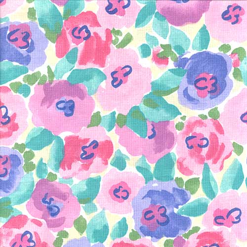 Flower Print Wallpaper Grasscloth