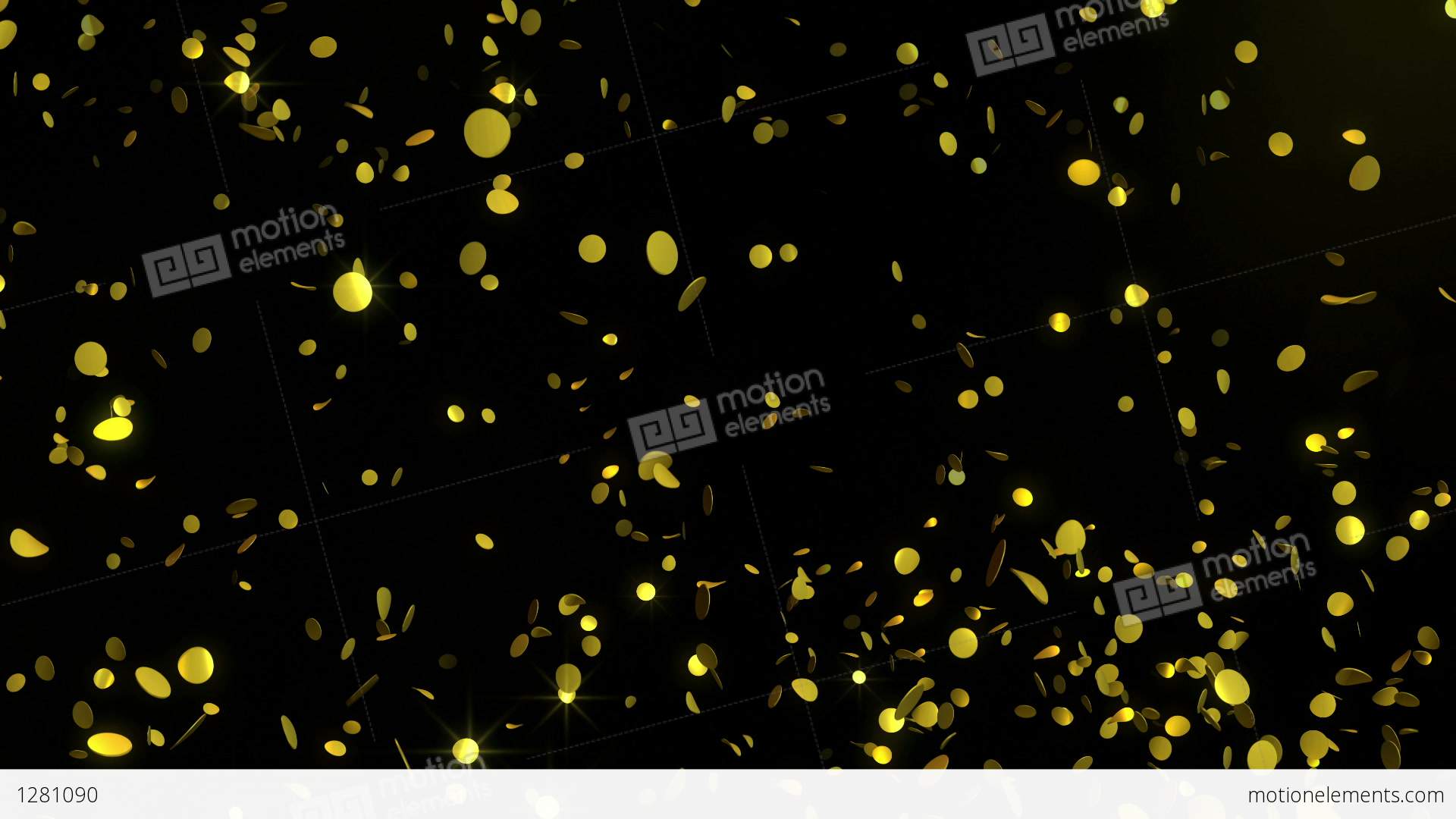 Golden Confetti Glamorous Video Background Loop Stock