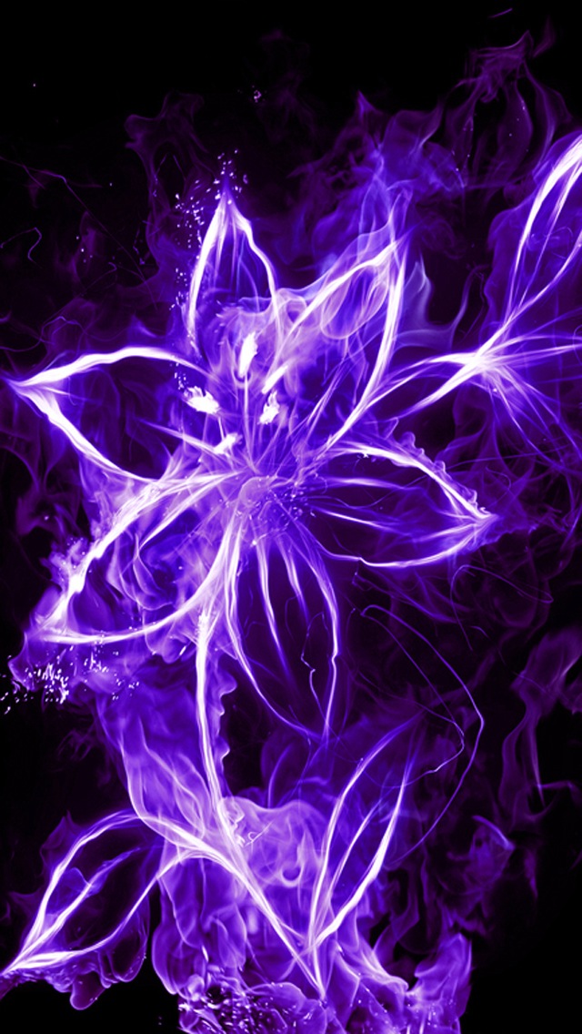 Beautiful Purple Flame Flower iPhone Light
