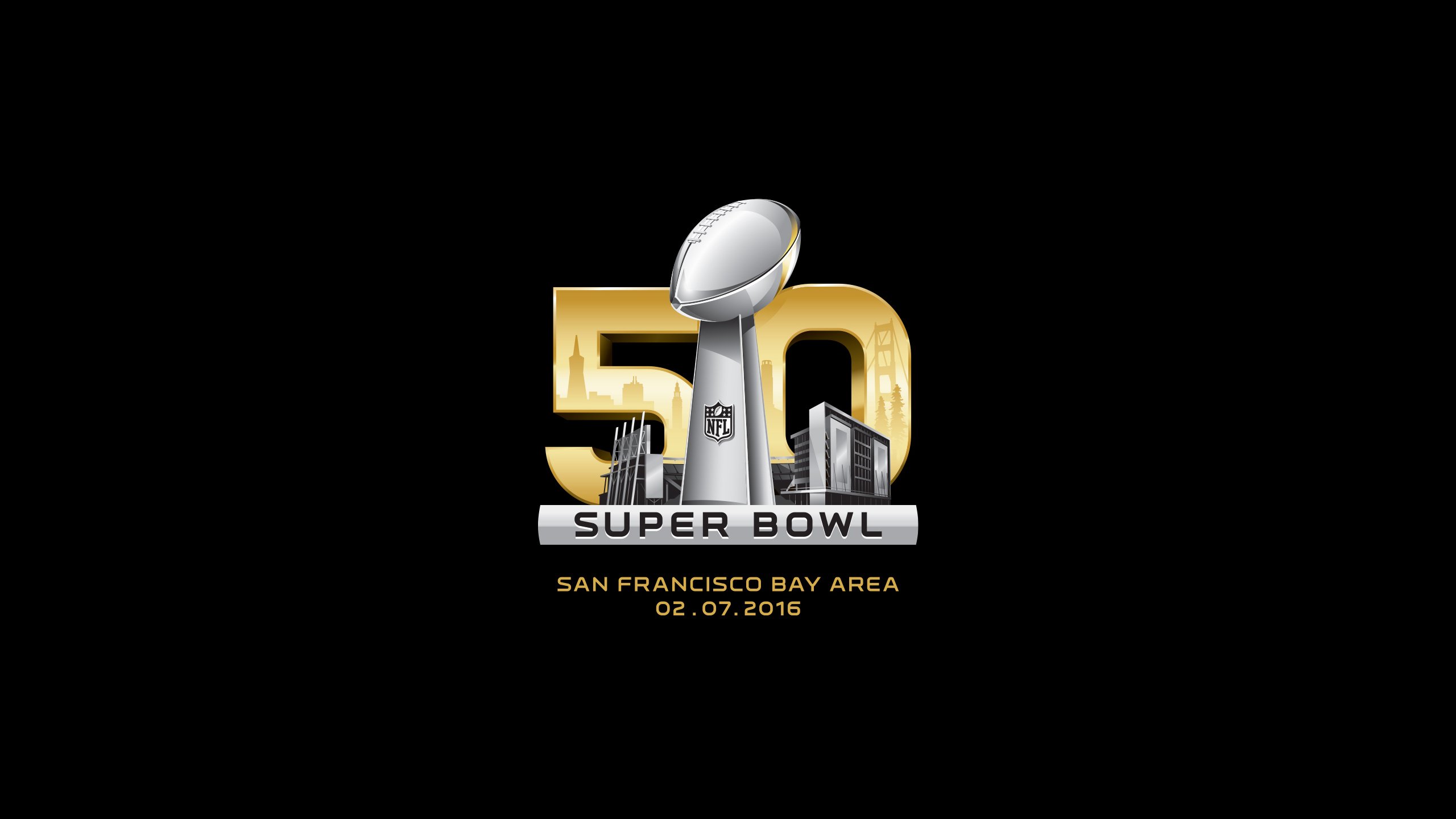 2016 NFL Super Bowl 50 Logo Wallpaper 2560x1440