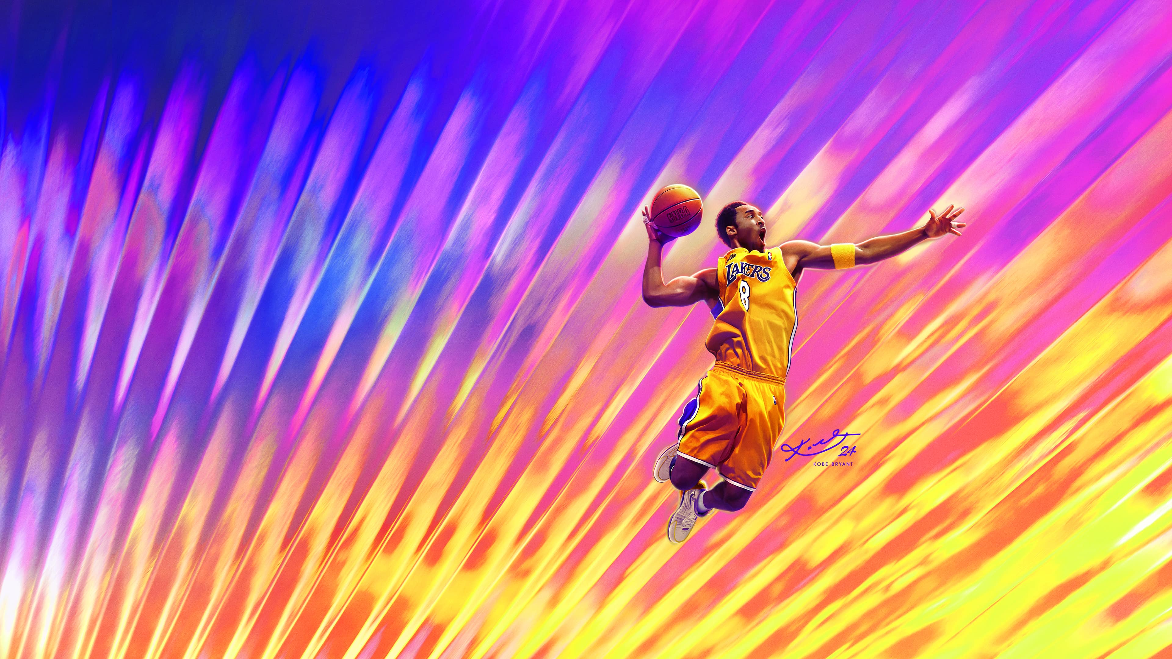 Black Mamba Kobe Bryant In Nba 2k24 Game 4k Wallpaper
