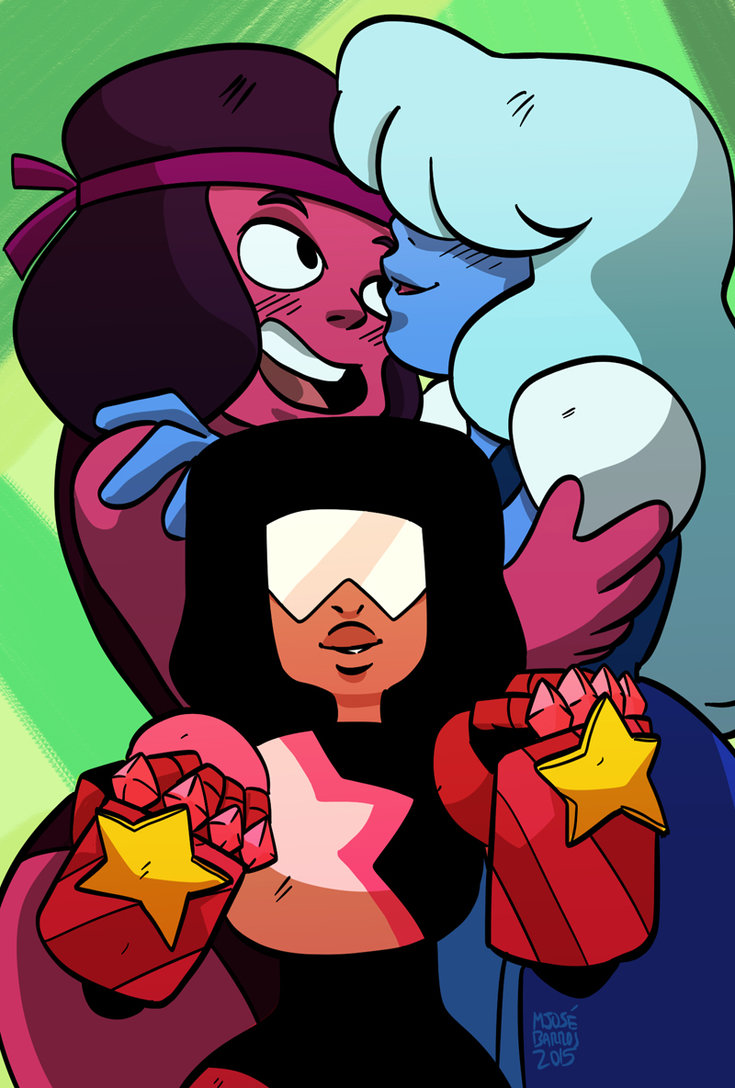 Steven Universe Gar Sapphire And Ruby By Mjbarrosm