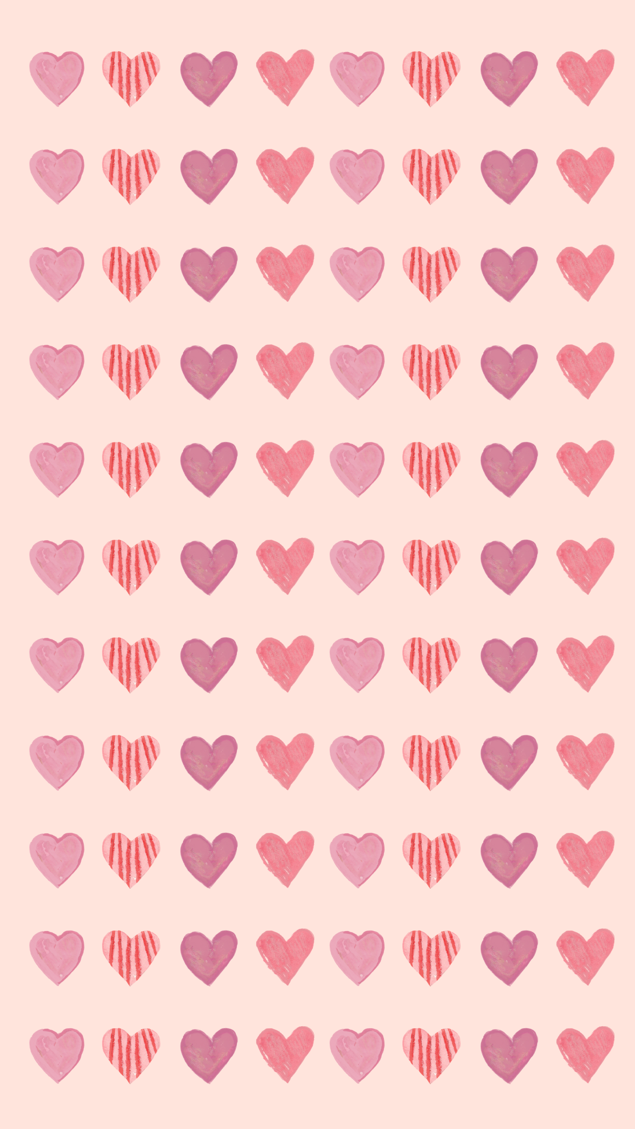 Pink Hearts Preppy St Valentines Phone Wallpaper