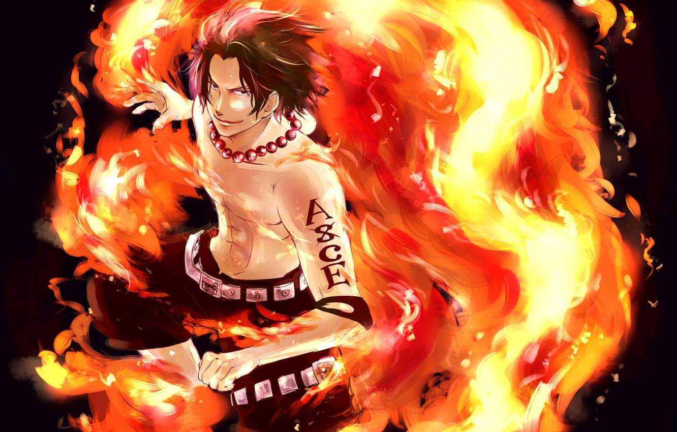 Wallpaper Fire Anime Art Tattoo Guy One Piece Portgas D Ace