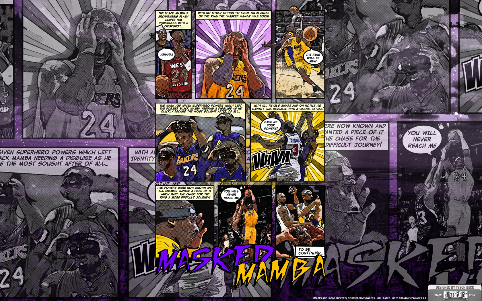Kobe Bryant The Masked Mamba Wallpaper Posterizes Nba