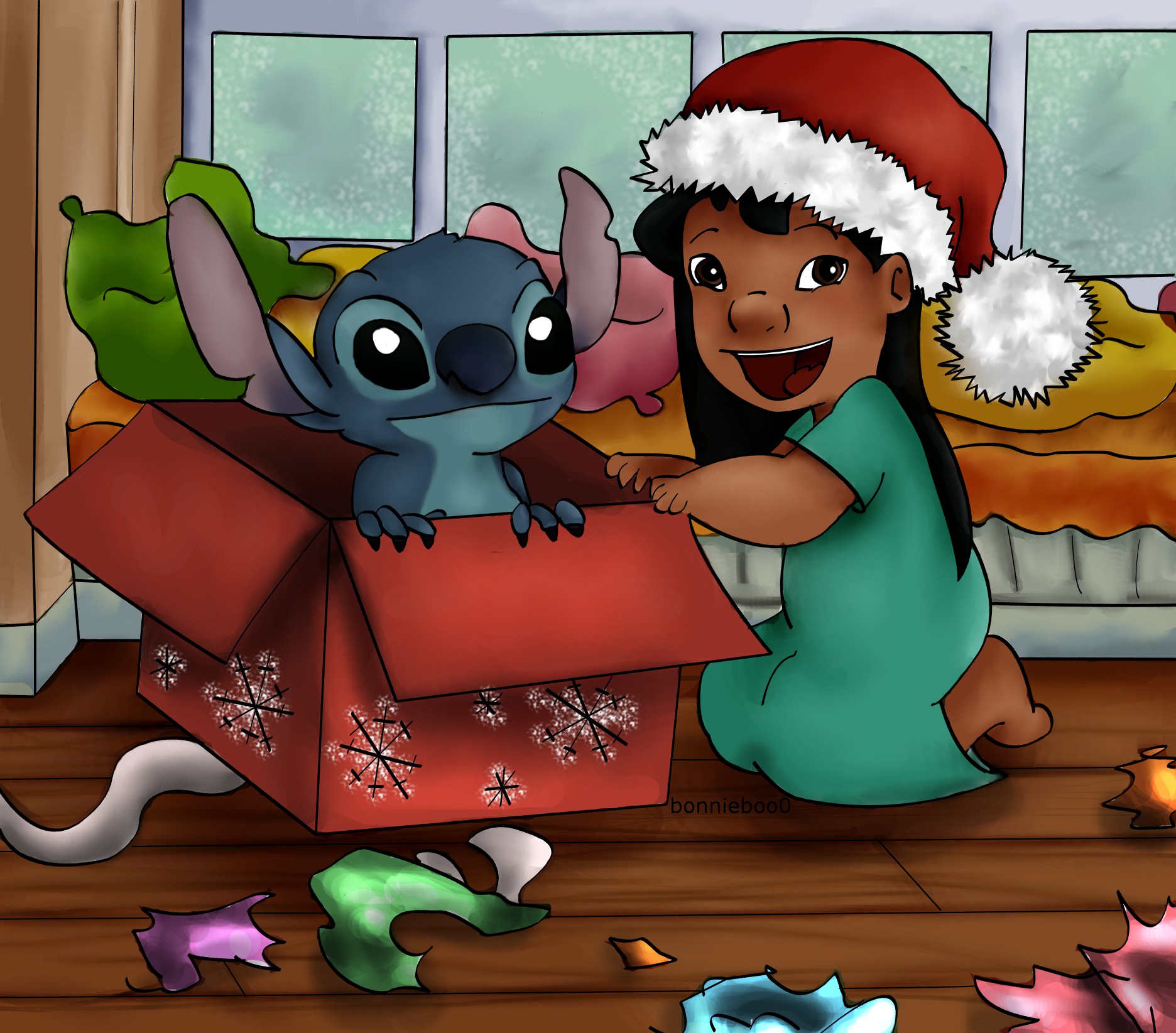 Merry Christmas from Lilo and Stitch by bonnieboo0