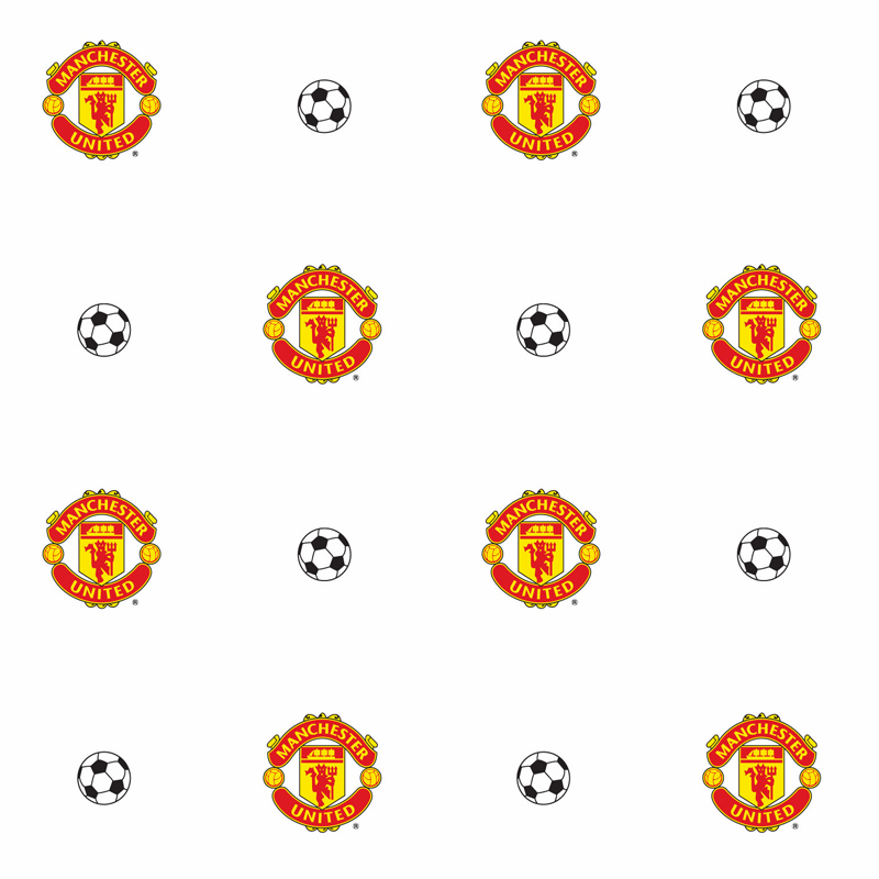 Manchester United Fc Official White Wallpaper New Design