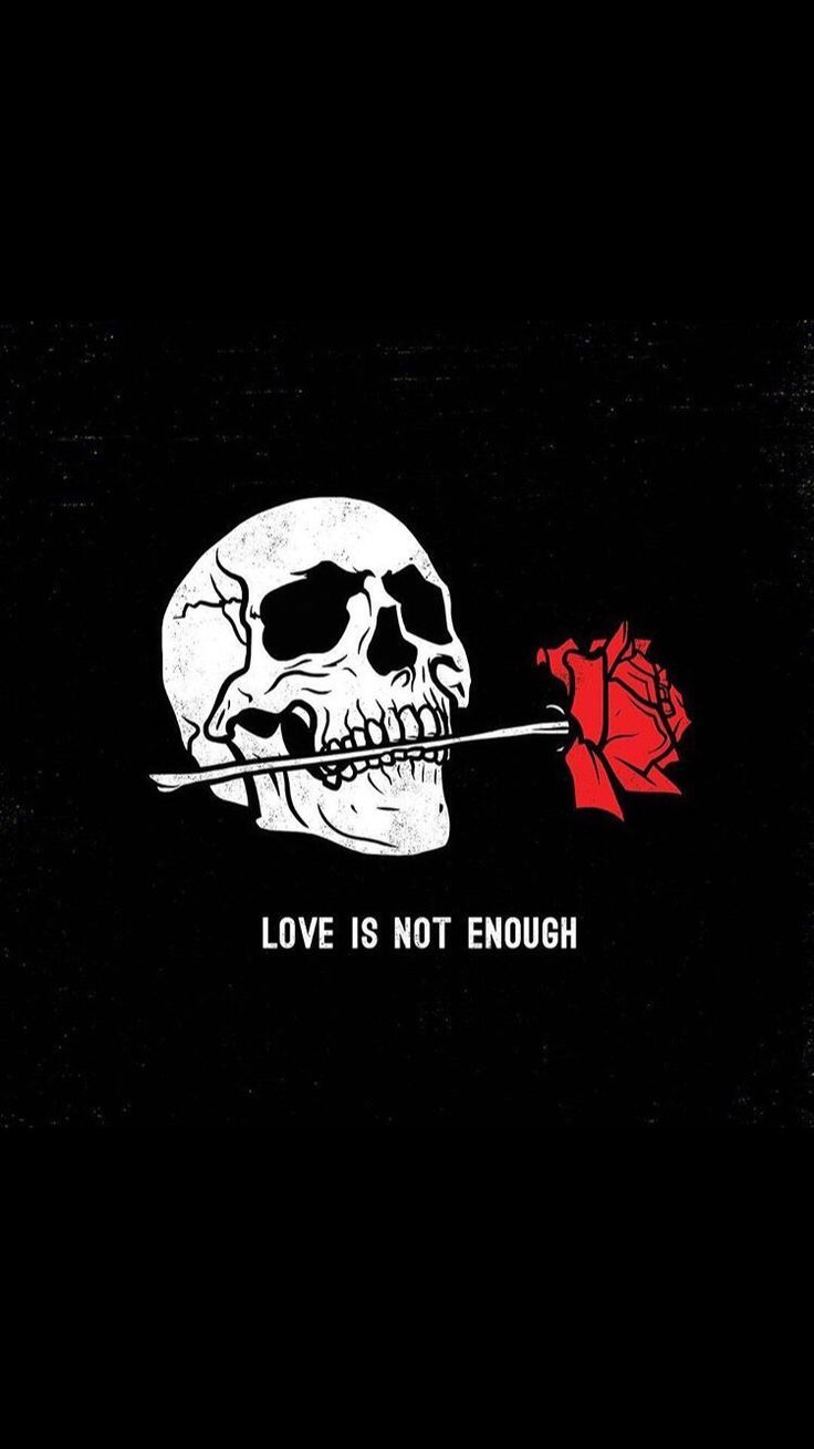 Love Is Not Enough Skull Wallpaper Quotes