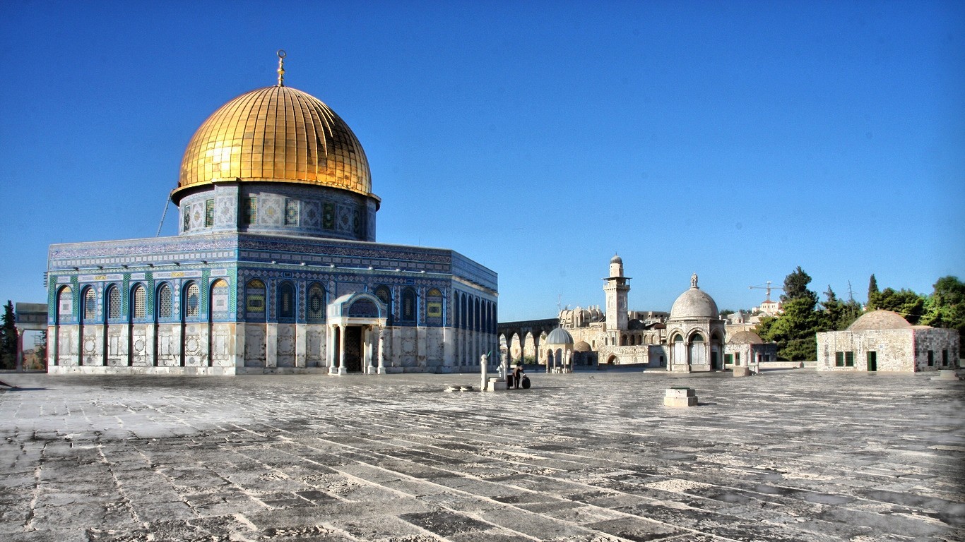 Al Aqsa Mosque Jerusalem Israel Desktop Background HD 1080p