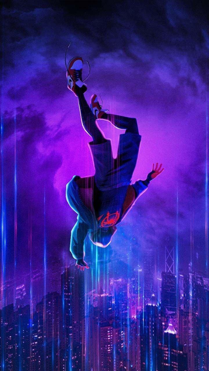 Spider Man Purple Miles Morales Wallpaper Mobcup