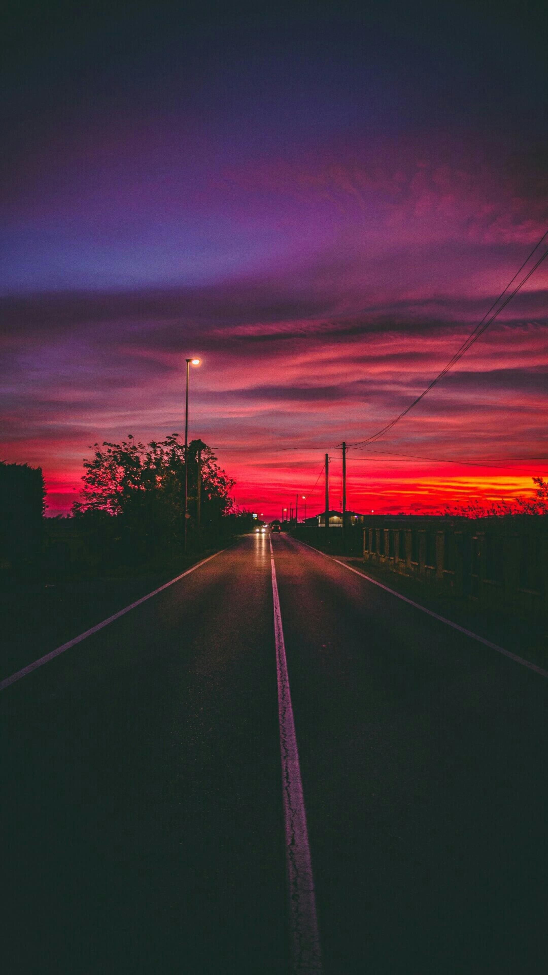 Amoled Road Wallpaper