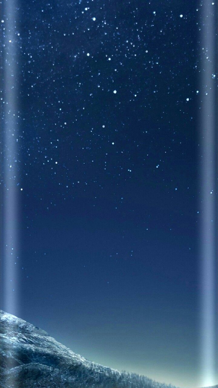Winter Night Sky Moon Stars Majo In Cellphone Wallpaper