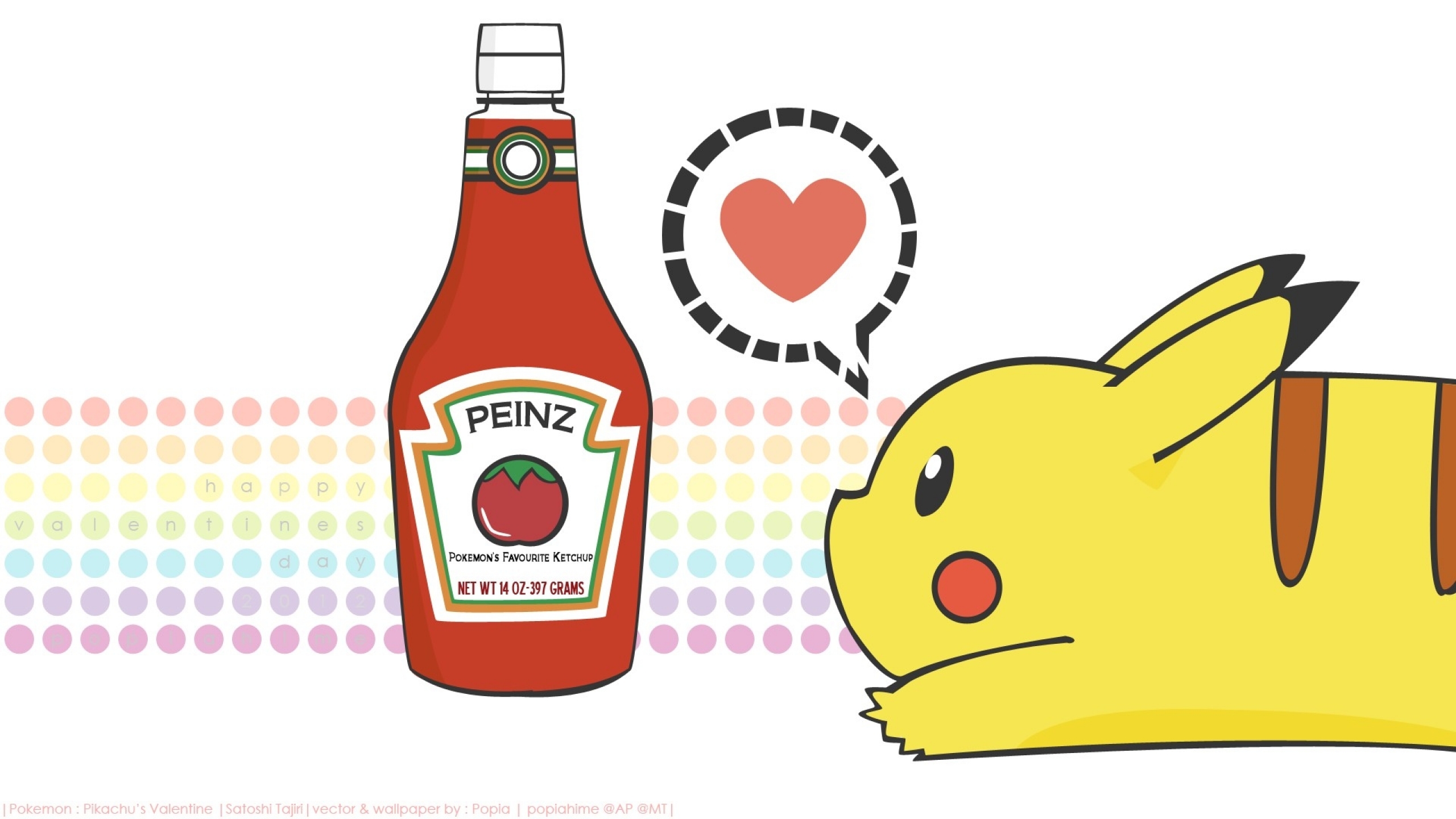 Wallpaper Pokemon Love Ketchup Pikachu