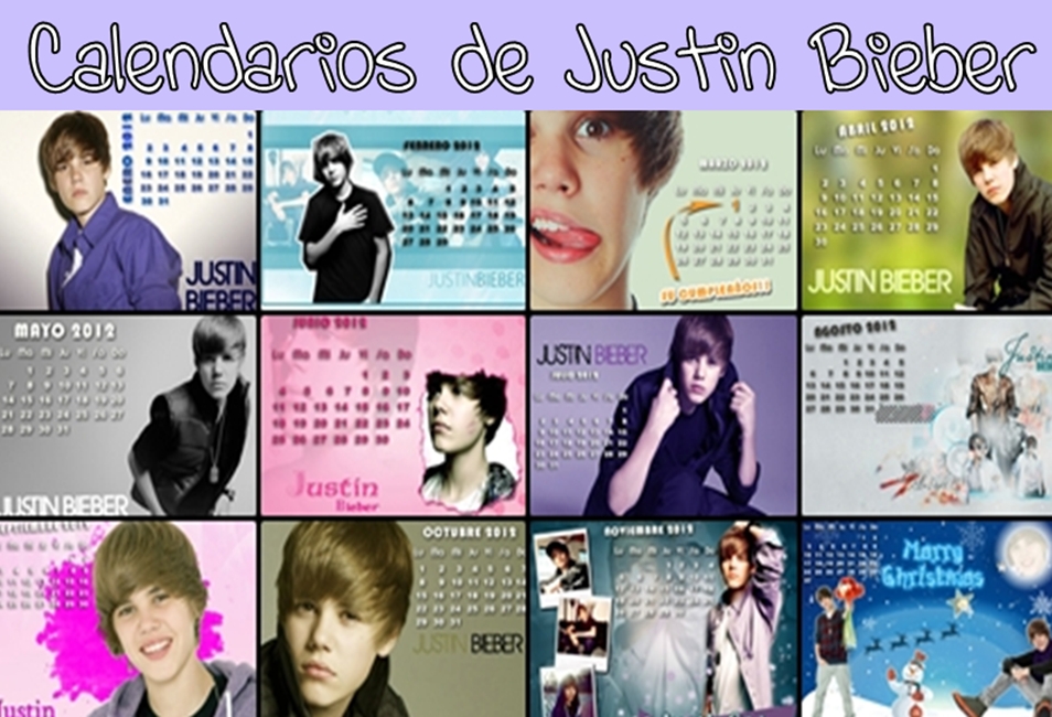 Ac Les Dejo El Calendario De Justin Bieber Esta Por Meses No