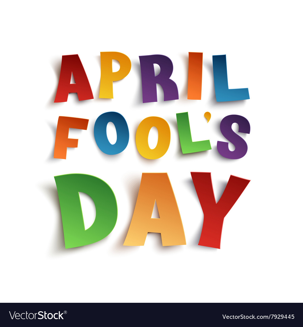 April Fools Day Background Template Royalty Vector