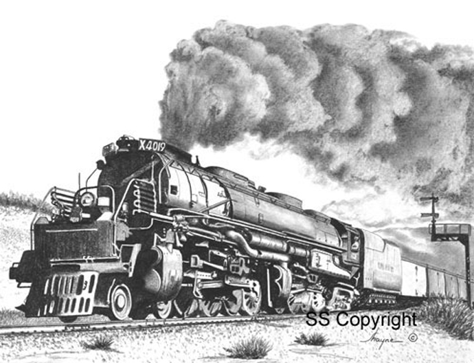 Wallpaper Old Train Drawings