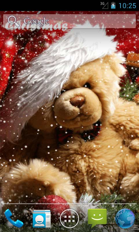 Christmas Teddy Bear Live Wallpaper For Your Android