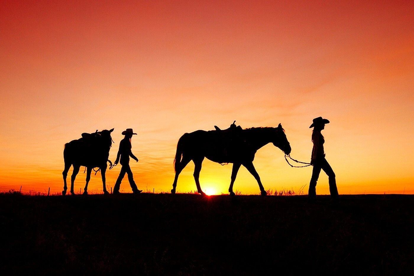 Cowgirls And Horse Sunset Wallpaper At Wallpaperbro