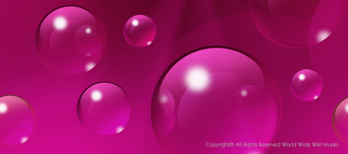 0006vcp Magenta Bubbles World Wide Wall Murals