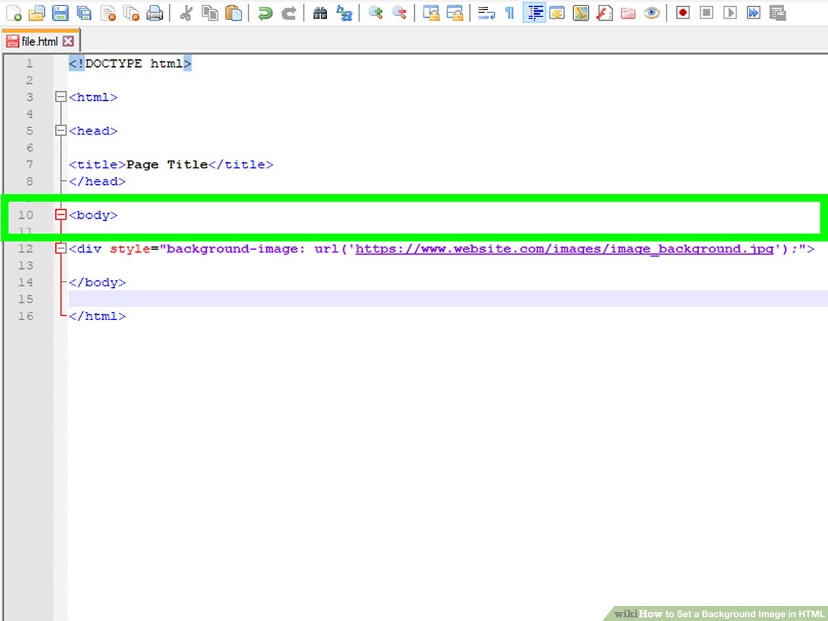 How To Set A Background Image In Html Wikihow