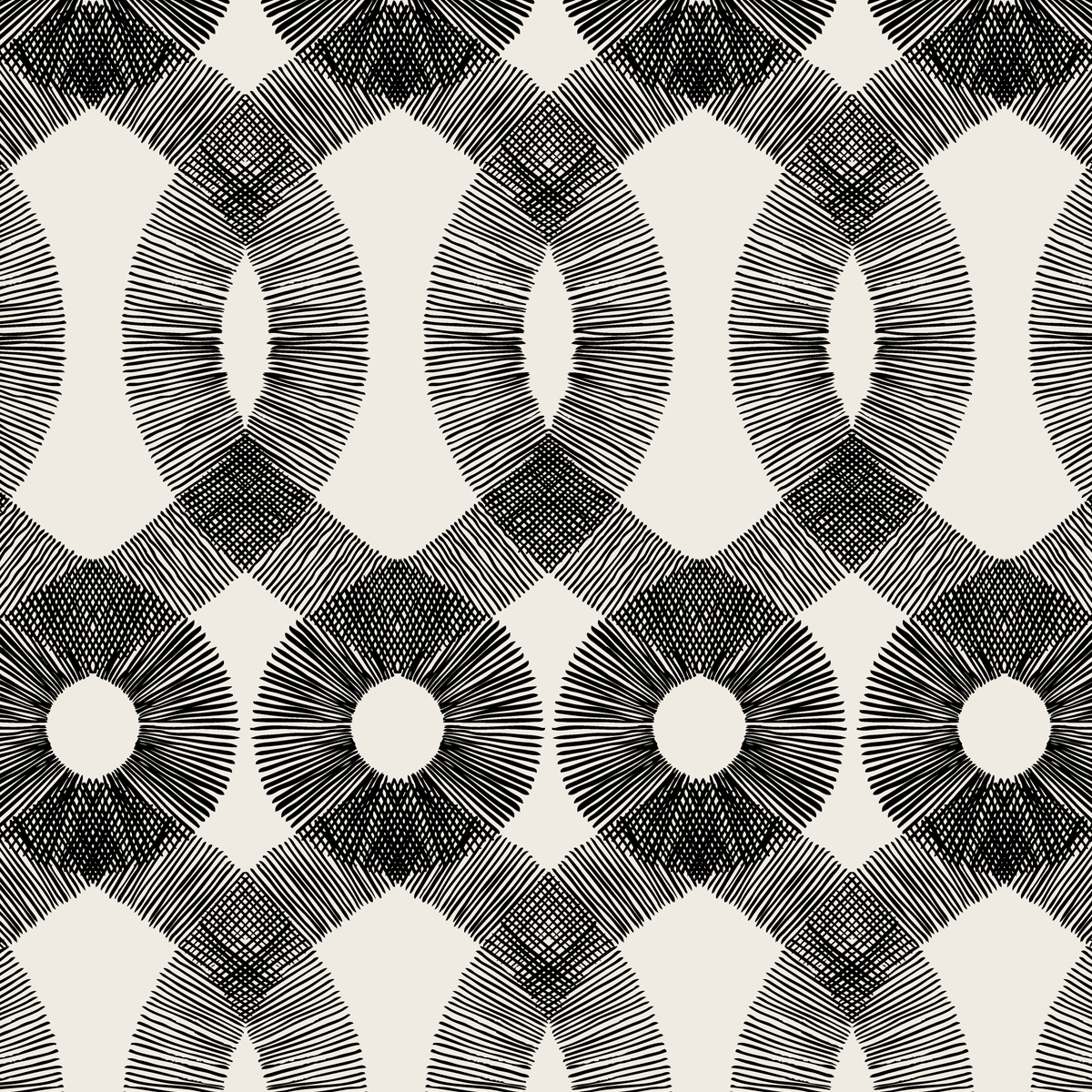Spiro Spiral Pattern Retro Chic Wallpaper By Kreme Life